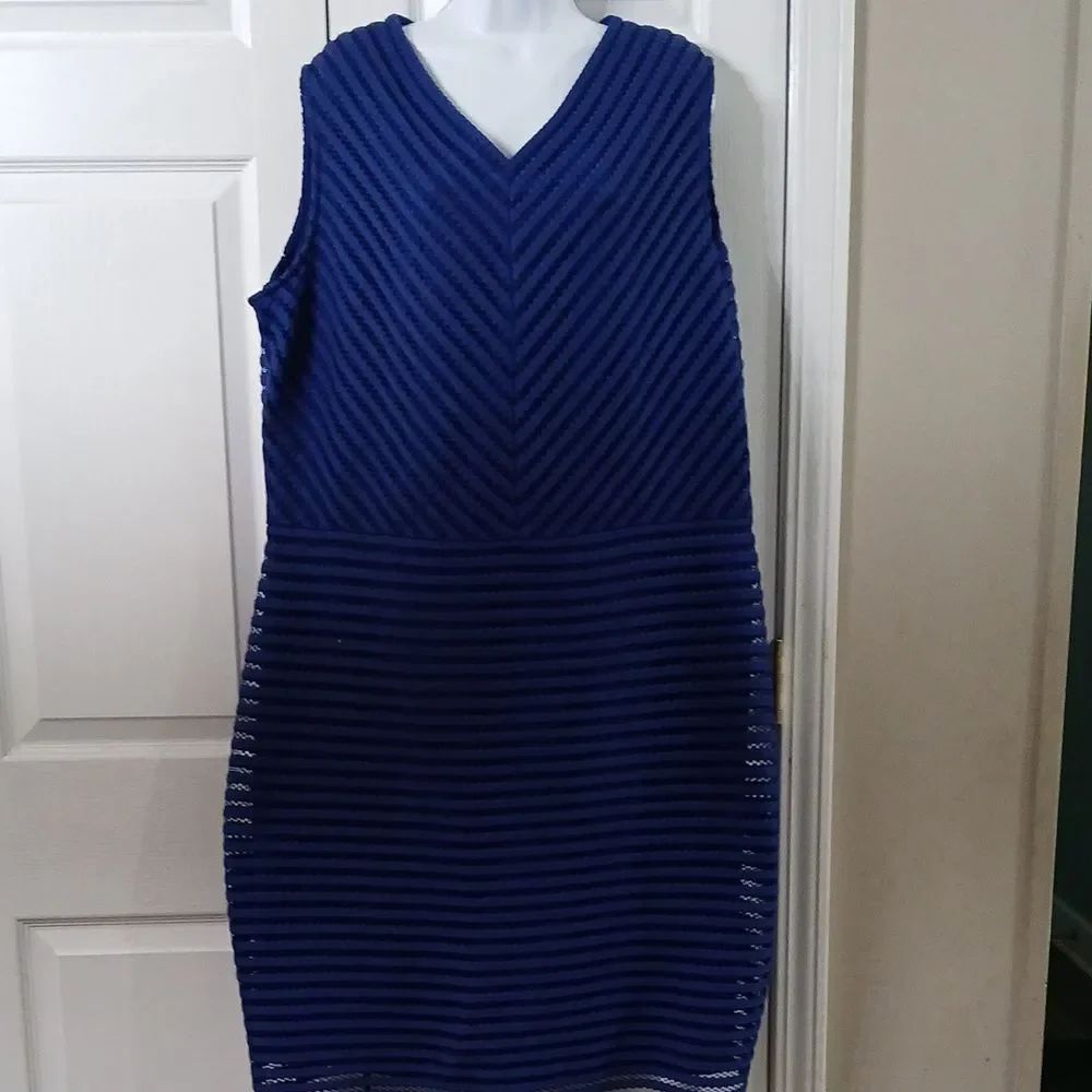 Wardrobe A royal blue sleeveless dress business casual party Sz 20W
